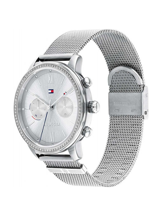 Tommy Hilfiger Blake Women's Watch Chronograph with Silver Metal Bracelet