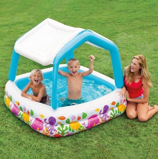 Intex Sun Shade Piscină Pentru Copii Rotundă 295lt Gonflabilă 157x122cm Albastră