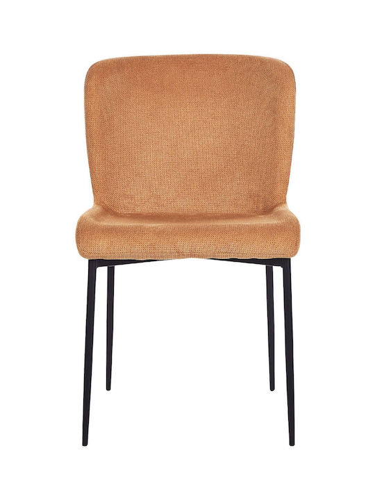 Dining Chair Set 2 Fabric Orange Ada