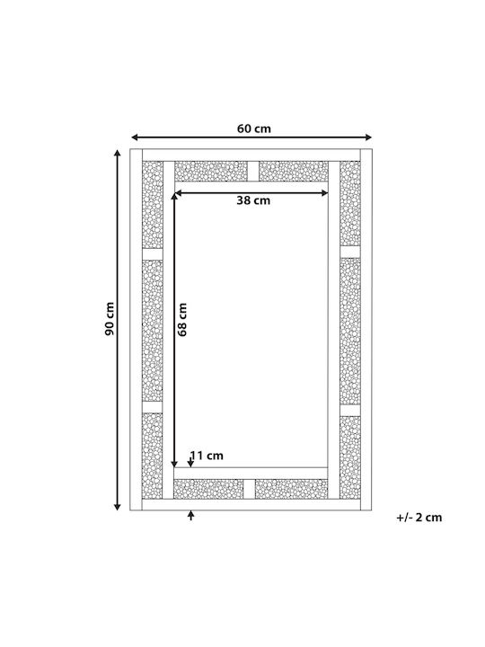 90 Cm Silver Wall Mirror Avrille