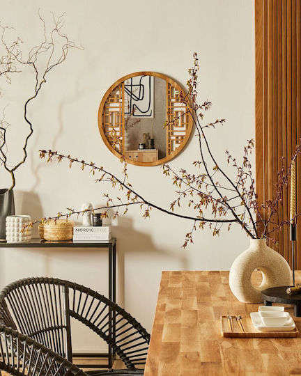 Wall Mirror 60 Cm Light Wood Firminy