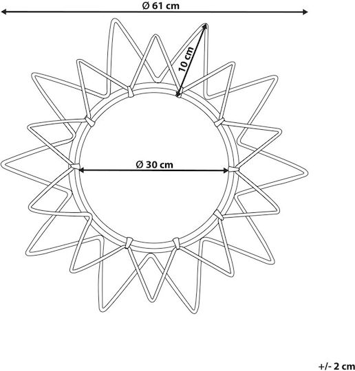Wandspiegel 61 cm Natur Aroek