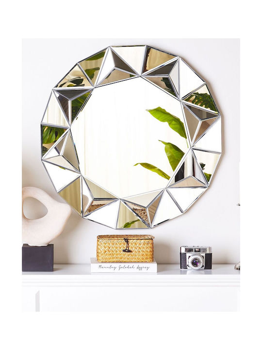 70 Cm Silver Wall Mirror Habay