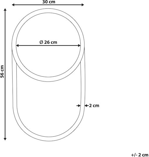 Oglindă de Perete 56 Cm Natural Baleal