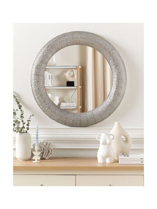 80 cm Silber Wandspiegel Channay