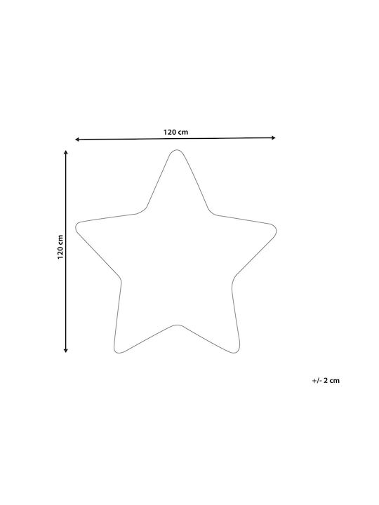 Children's Star-shaped Rug 120 X 120 Cm White Sirius