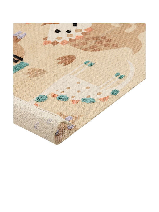Children's Cotton Rug Animal Pattern 80 X 150 Cm Multicolored Stabat