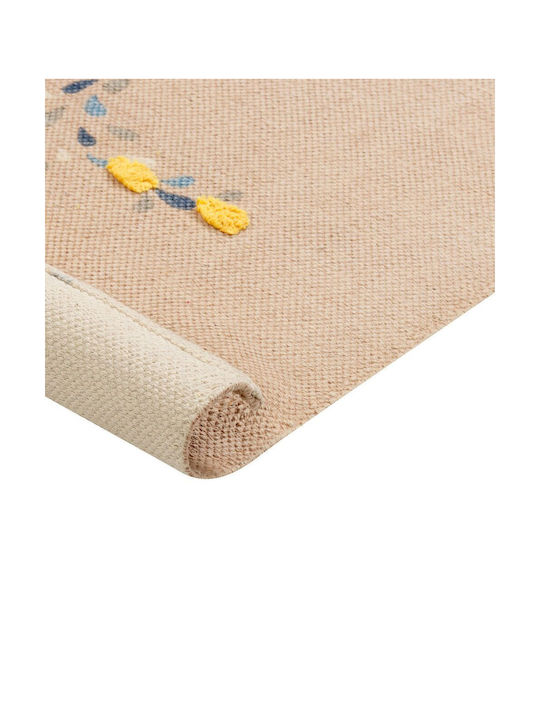 Cotton Children's Rug Whale Motif 80 X 150 Cm Beige Seai