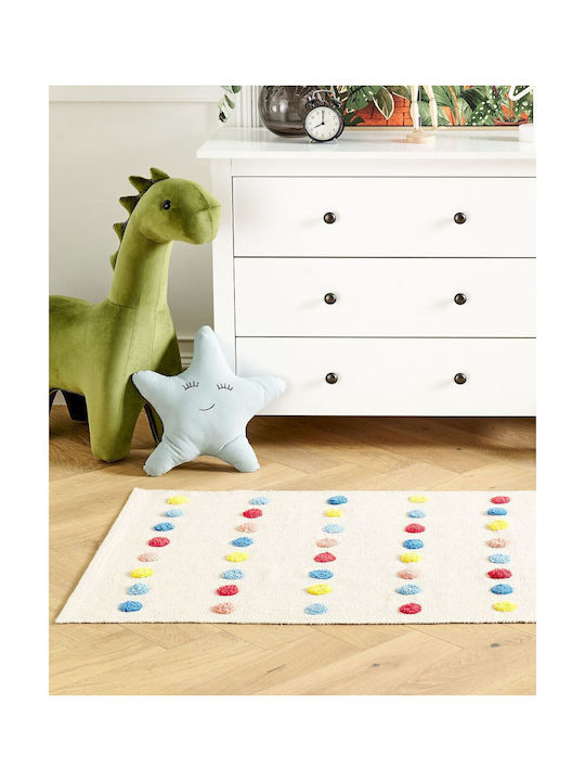 Multicolored Cotton Children's Rug 80 X 150 Cm Leles