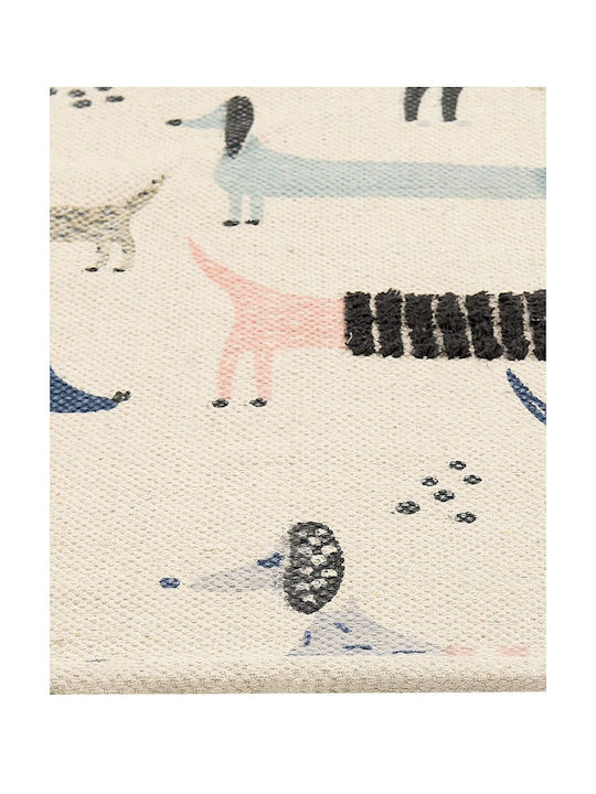 Children's Cotton Rug Dog Pattern 80 X 150 Cm Multicolored Temiaj