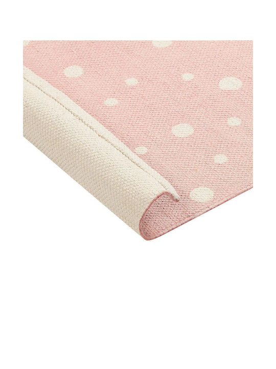 Cotton Children's Rug Penguin Motif 80 X 150 Cm Pink Pengkol