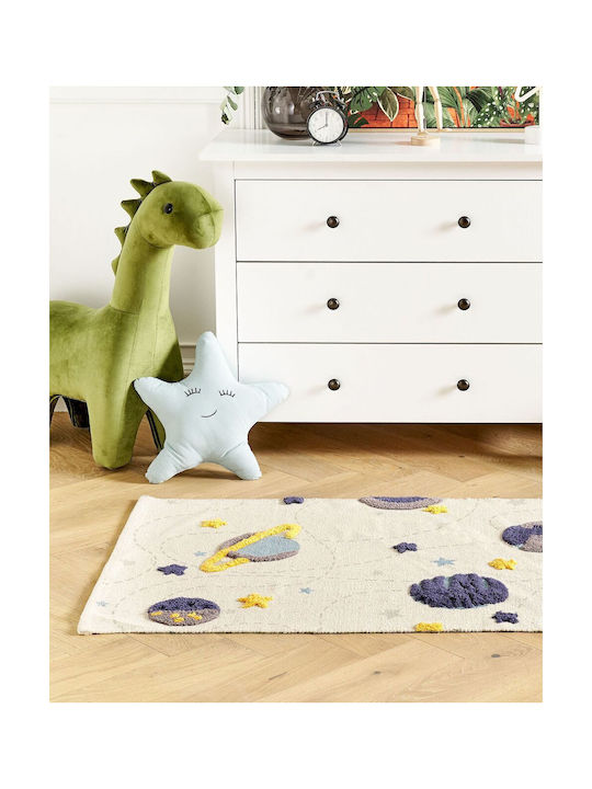 Children's Cotton Rug Galaxy Motif 80 X 150 Cm Multicolored Langsa
