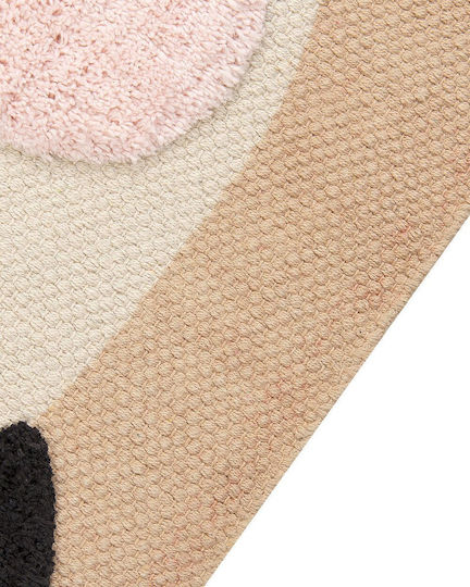 Kinderteppich Baumwolle Panda-Motiv 80 x 150 cm Beige Bunan