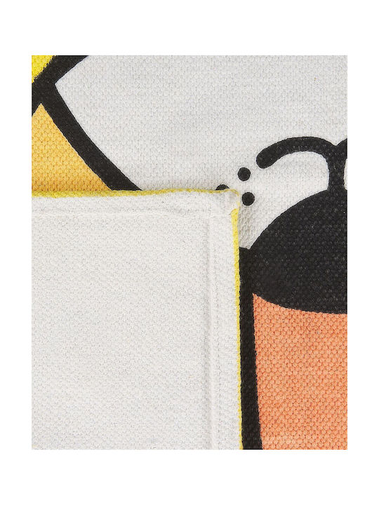 Children's Cotton Rug Tiger Motif 60 X 90 Cm Yellow Ranchi