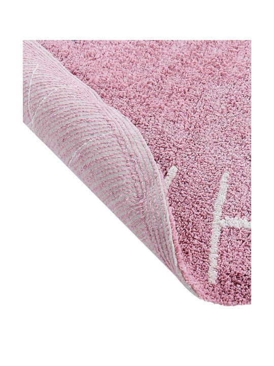 Round Cotton Children's Rug Ø 120 Cm Pink Vurgun