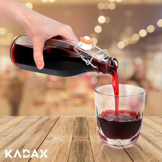 Kadax Bottiglia Grătare comerciale Sticlă con tappo in sughero Transparent 500ml