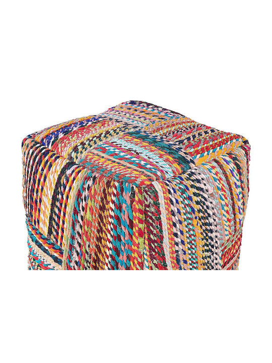 Πουφ Σκαμπό Mekhtar Multicolored 40x40x40cm