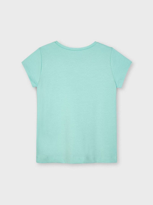 Mayoral Kids Blouse Short Sleeve turquoise