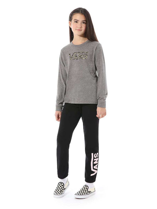 Kids' Shirt Long Sleeve Gray Leopard Heather