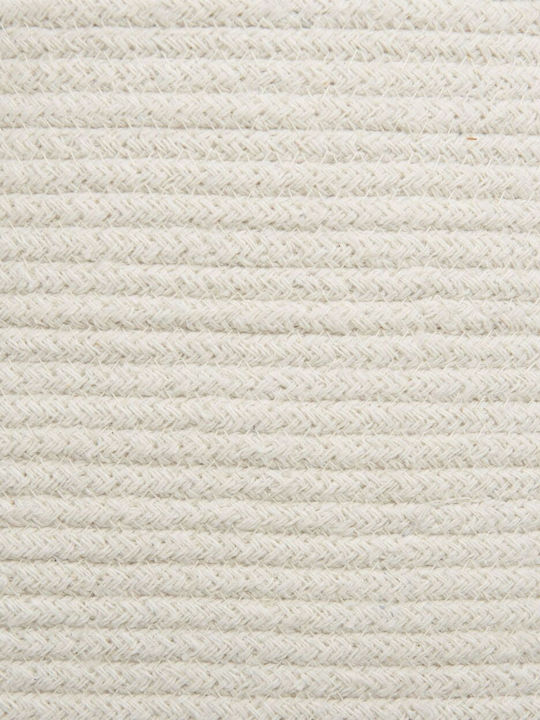Set 2 Cotton Baskets Lids Broken White Silopi
