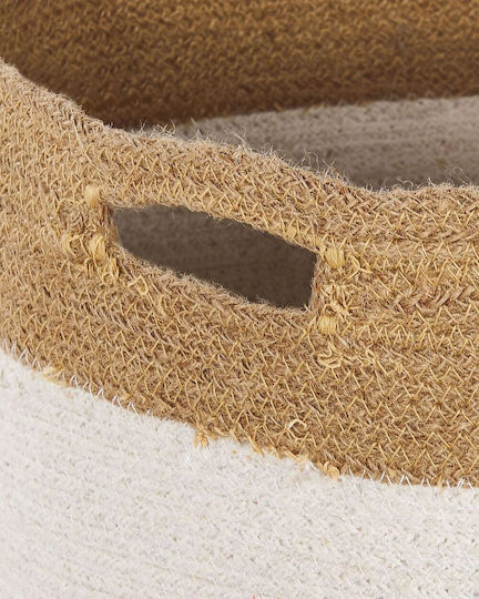 Set 2 Weiße Baumwollkörbe Beige Kardh