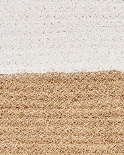 Set 2 White Cotton Baskets Beige Kahan