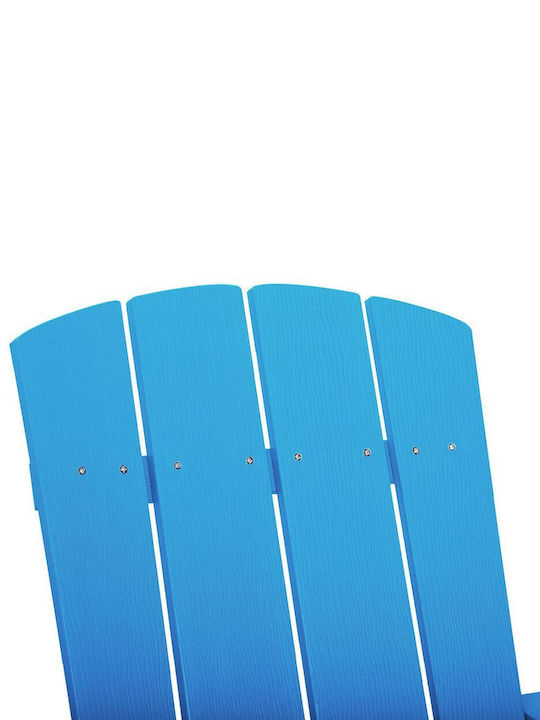 Outdoor Chair Wooden Adirondack Blue 88x75cm