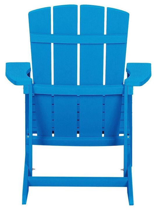 Outdoor Chair Wooden Adirondack Blue 88x75cm