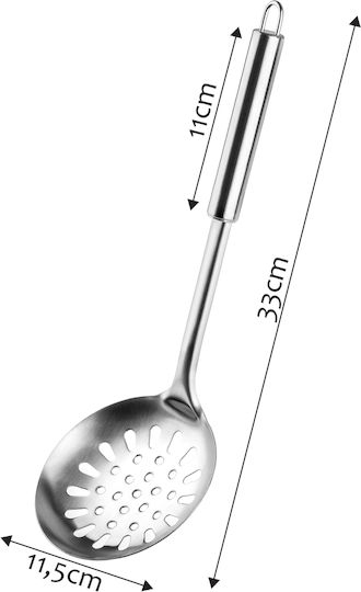 Kadax Slotted Shallow Stainless Steel Spoon Silver 33cm