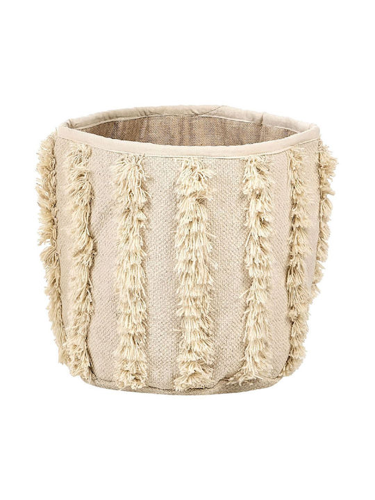 Set 2 Beige Cotton Baskets Kakki