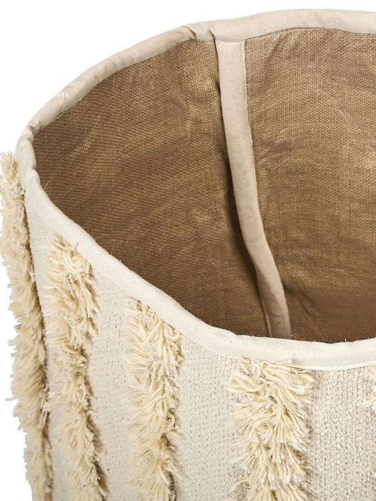 Set 2 Beige Cotton Baskets Kakki