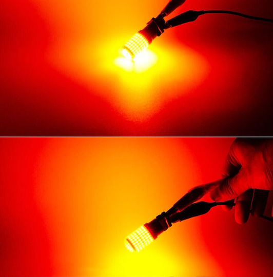 Led Bulbs 2x 7440 W21w 12-24v Canbus Orange Premium