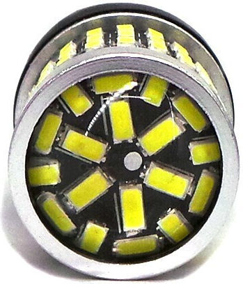LED 7440 W21W 12-24V Canbus 2100lm Weiße Glühbirne mit Linse