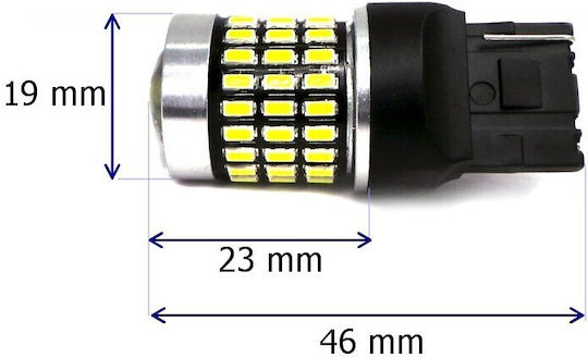 LED 7440 W21W 12-24V Canbus 2100lm Weiße Glühbirne mit Linse