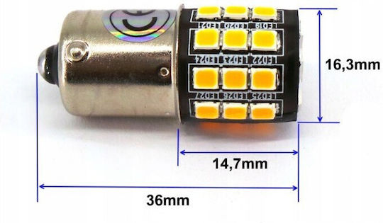 Led Ba15s P21w 12-24v Canbus Alb