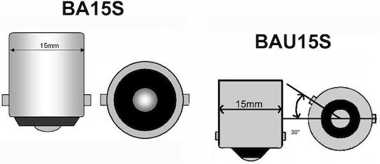 Led Bau15s Py21w 12-24v 17w Canbus Orange
