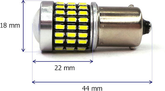 LED Ba15s P21W 12-24V Canbus 2100 Lm Weiße Glühbirne mit Linse
