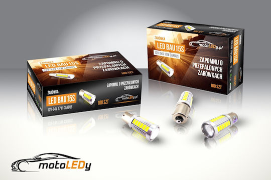 Led Bau15s Py21w 12-24v 17w Canbus
