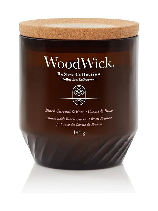 WoodWick Αρωματικό Κερί με Άρωμα Renew Blackcurrant Rose Ροζ 184gr