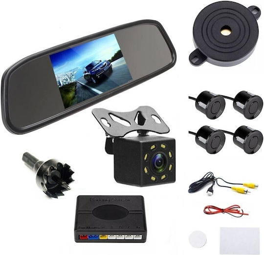 Reversing Camera Parking Sensors Screen In Mirror Set