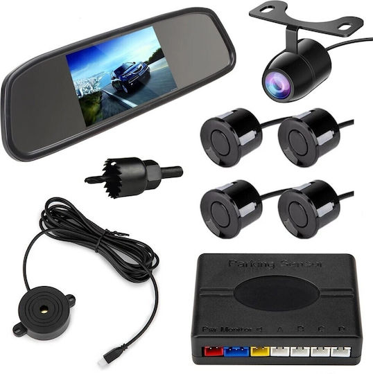 Reversing Camera Parking Sensors Screen In Mirror Set