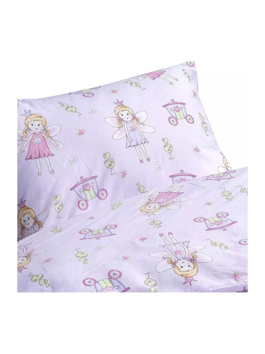 Lino Home Kinderbettlaken Einzeln Flieder 170x260cm
