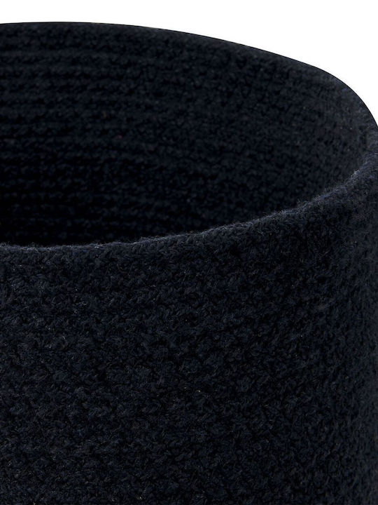 Beliani Set de coșuri decorative Din material textil Black 3buc