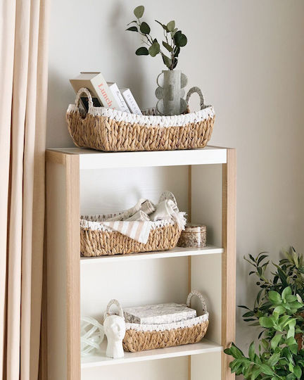 Beliani Set of Decorative Baskets Wicker 3 Pieces