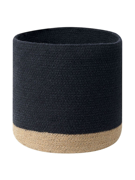 Beliani Set de coșuri decorative Din material textil Black 3buc