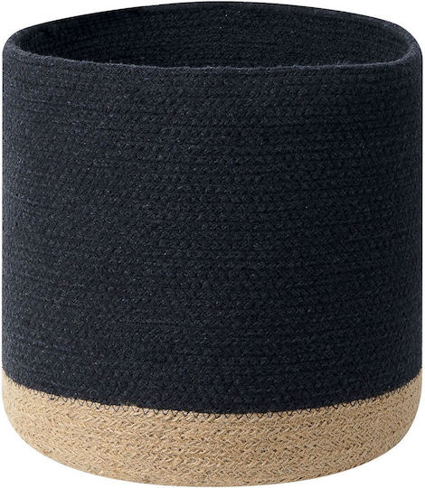 Beliani Set de coșuri decorative Din material textil Black 3buc