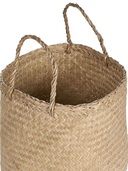Beliani Set dekorative Körbe mit Griffen Beige 2Stück