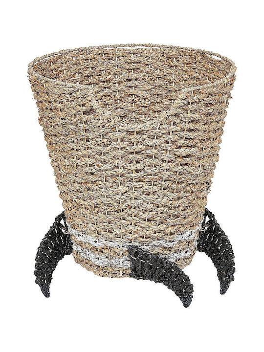 Beliani Decorative Basket Wicker with Lid Beige