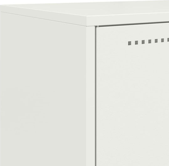 Метален Бюро Шкаф Бял 68x39x60.5см