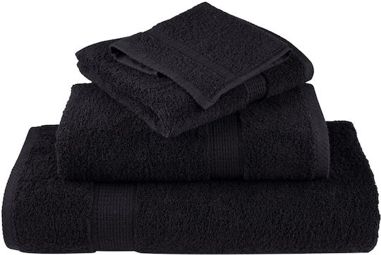 vidaXL Cleaning Cloths with Microfibers General Use Black 30x30cm 10pcs